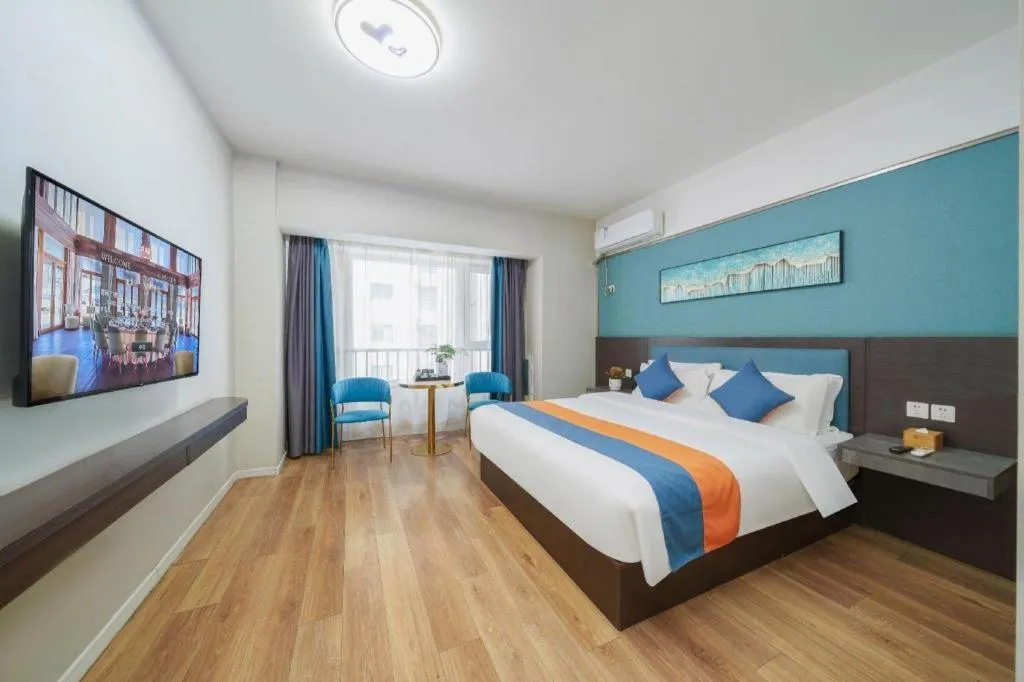 Bed in PAI Hotel Xi'an Kunming Road Hancheng South Road Metro Station