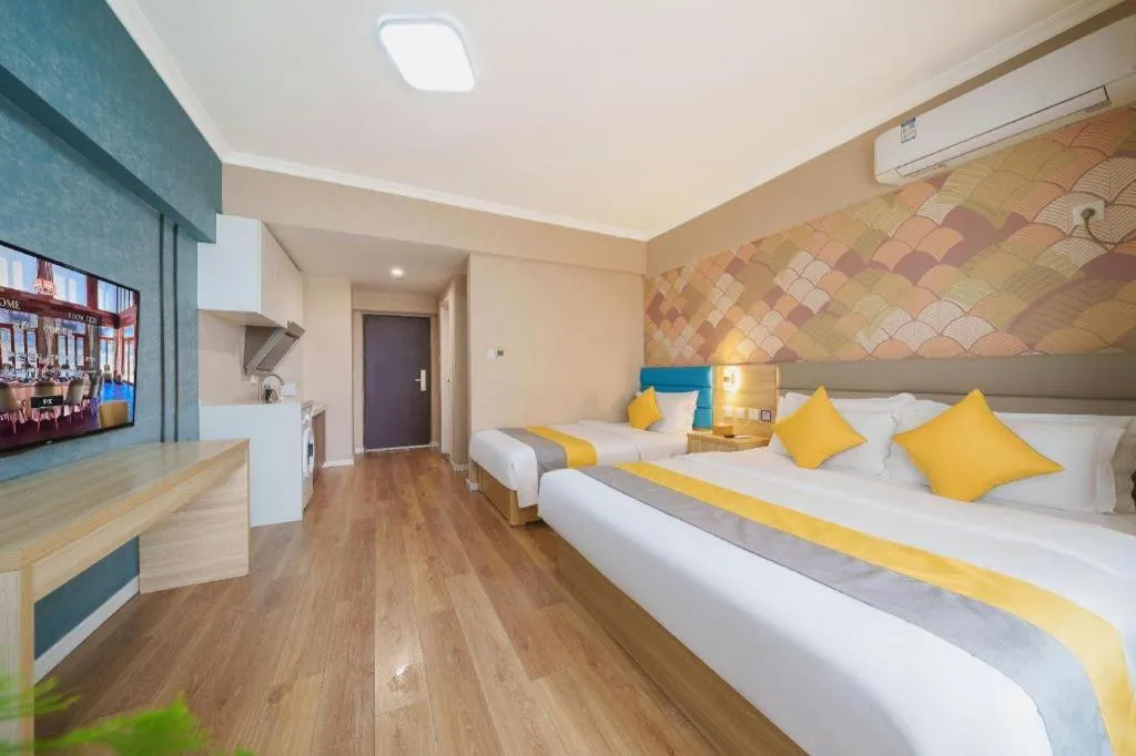 Bed in PAI Hotel Xi'an Kunming Road Hancheng South Road Metro Station