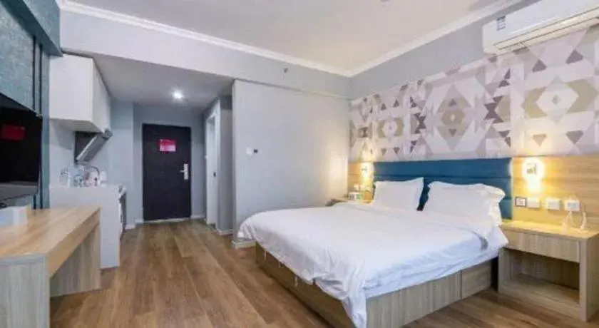 Bed in PAI Hotel Xi'an Kunming Road Hancheng South Road Metro Station Bed in PAI Hotel Xi'an Kunming Road Hancheng South Road Metro Station