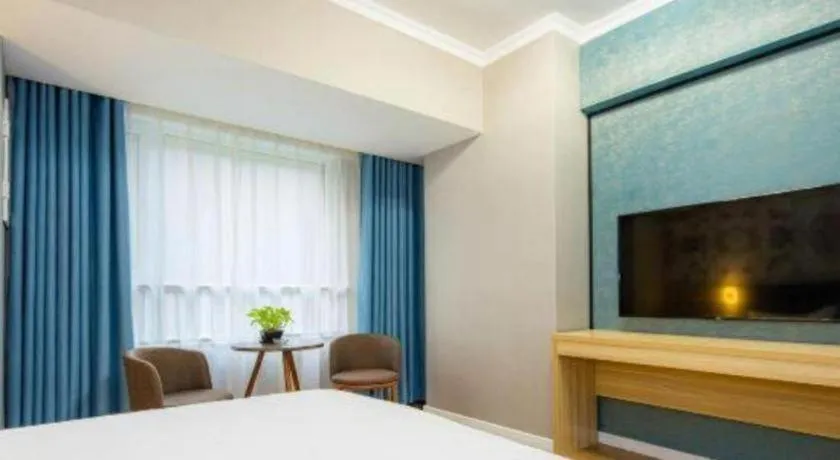 Bed in PAI Hotel Xi'an Kunming Road Hancheng South Road Metro Station