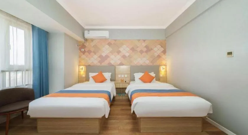 Bed in PAI Hotel Xi'an Kunming Road Hancheng South Road Metro Station