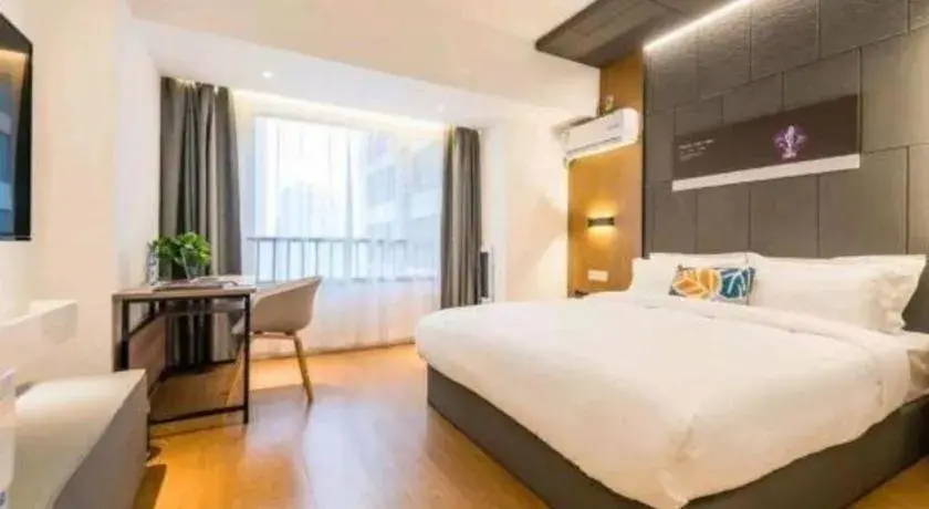 Bed in PAI Hotel Xi'an Kunming Road Hancheng South Road Metro Station Bed in PAI Hotel Xi'an Kunming Road Hancheng South Road Metro Station