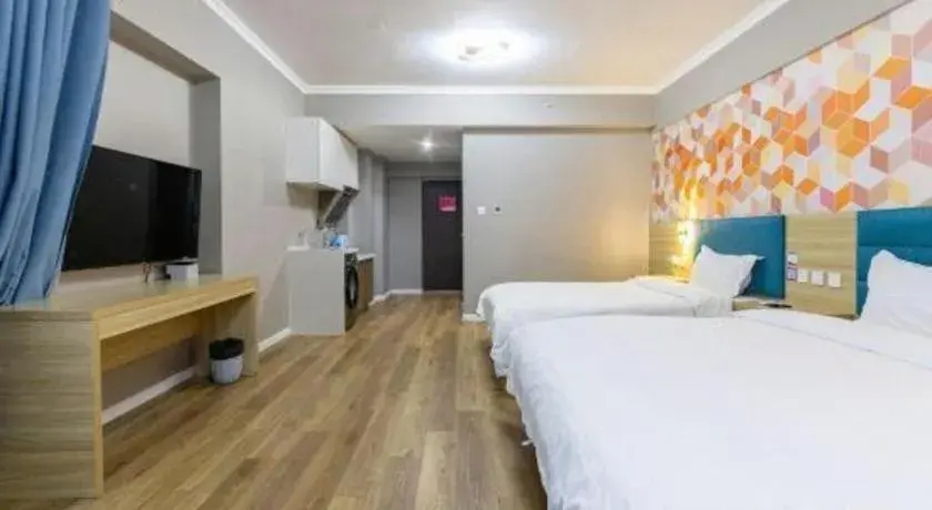 Bed in PAI Hotel Xi'an Kunming Road Hancheng South Road Metro Station Bed in PAI Hotel Xi'an Kunming Road Hancheng South Road Metro Station