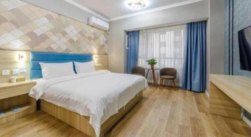 Bed in PAI Hotel Xi'an Kunming Road Hancheng South Road Metro Station