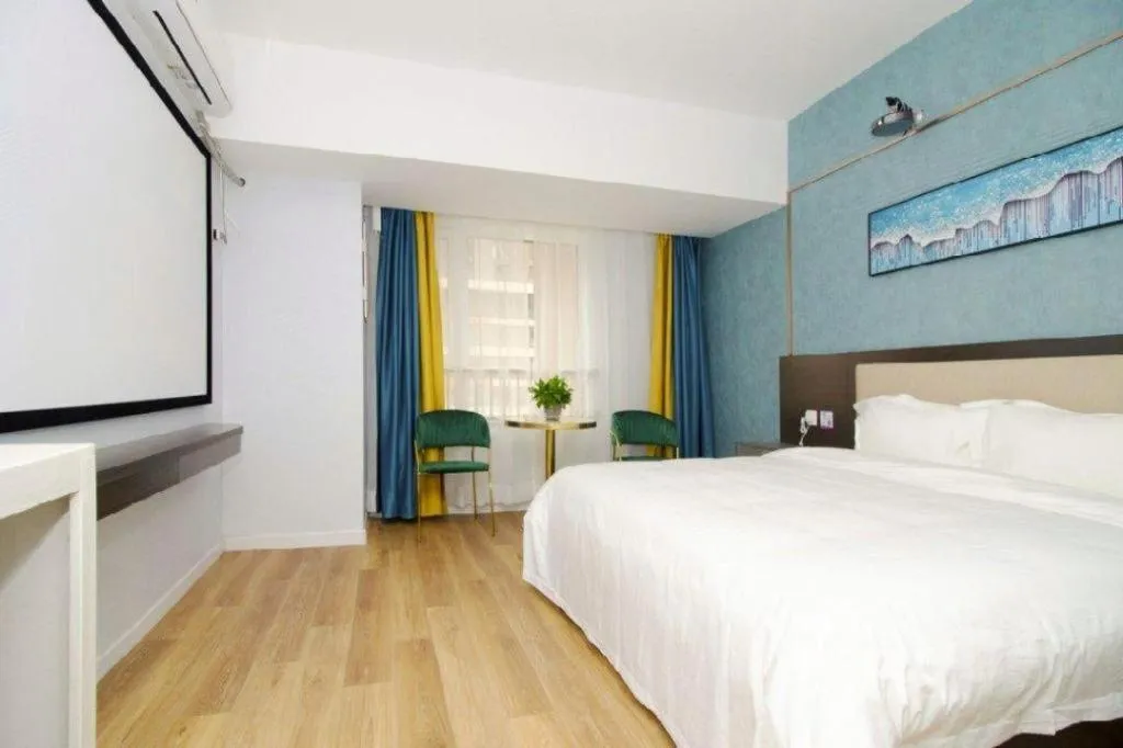 Bed in PAI Hotel Xi'an Kunming Road Hancheng South Road Metro Station