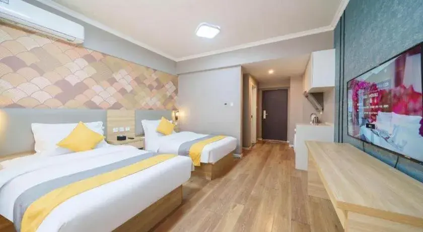 Bed in PAI Hotel Xi'an Kunming Road Hancheng South Road Metro Station Bed in PAI Hotel Xi'an Kunming Road Hancheng South Road Metro Station