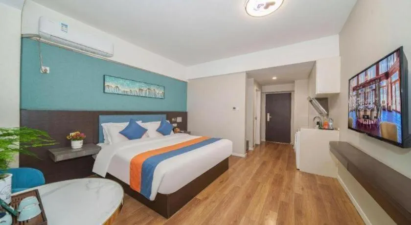 Bed in PAI Hotel Xi'an Kunming Road Hancheng South Road Metro Station