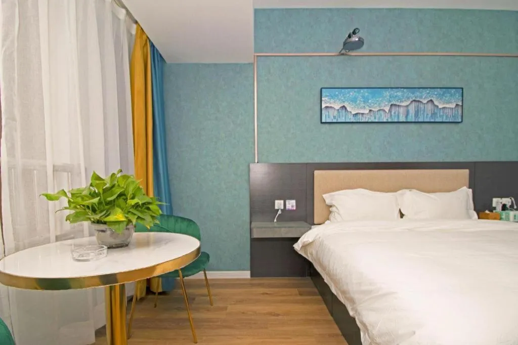 Bed in PAI Hotel Xi'an Kunming Road Hancheng South Road Metro Station