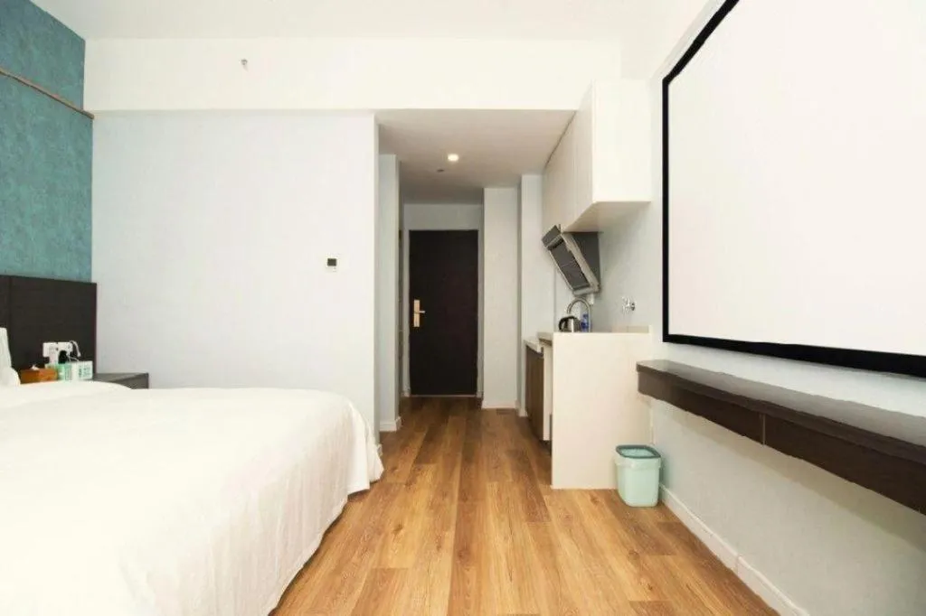 Bed in PAI Hotel Xi'an Kunming Road Hancheng South Road Metro Station