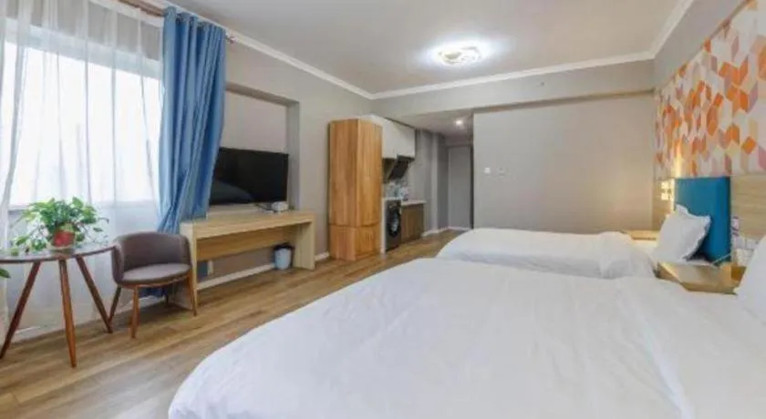 Bed in PAI Hotel Xi'an Kunming Road Hancheng South Road Metro Station