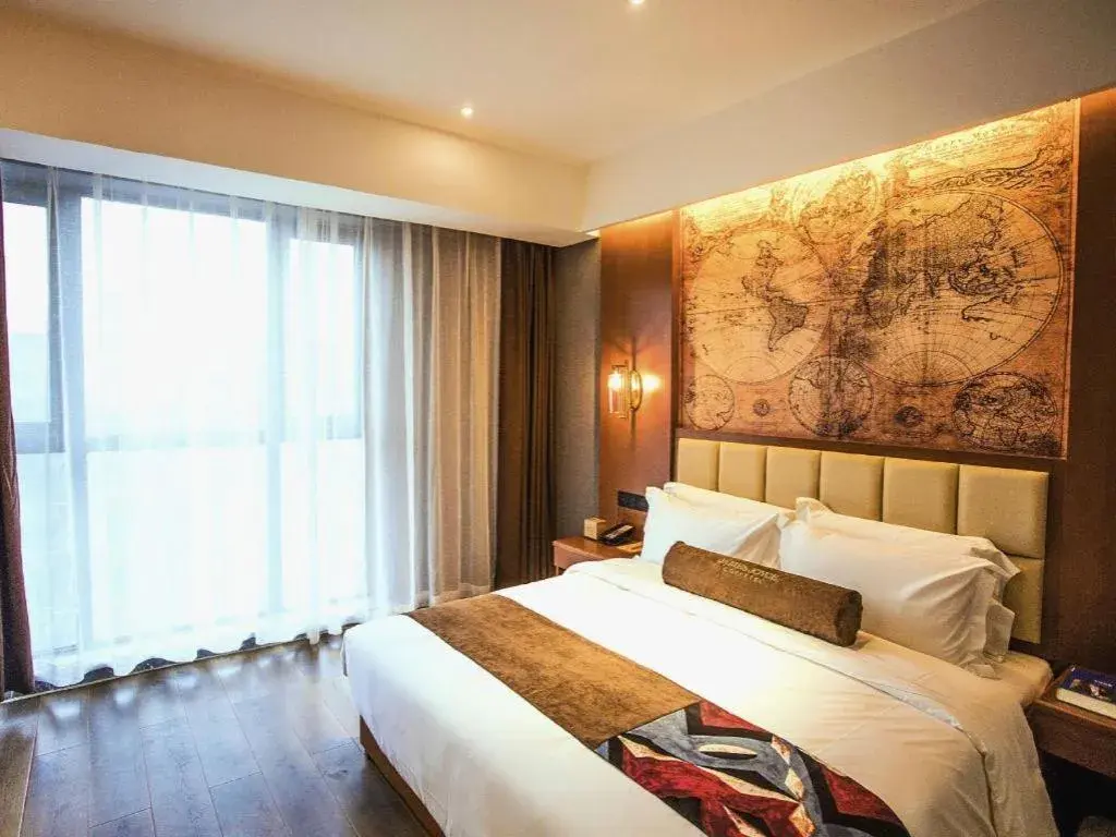 Bed in James Joyce Coffetel Xinyang Municipal Government Railway Station Bed in James Joyce Coffetel Xinyang Municipal Government Railway Station