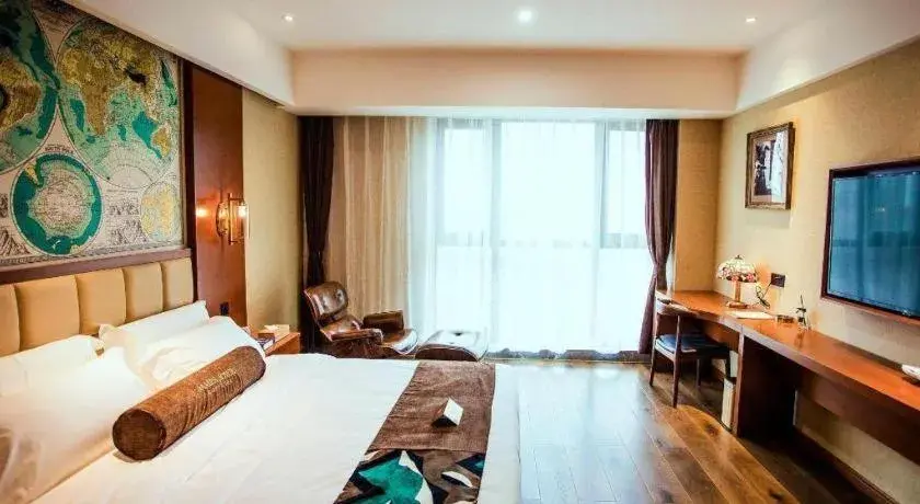 Bed in James Joyce Coffetel Xinyang Municipal Government Railway Station Bed in James Joyce Coffetel Xinyang Municipal Government Railway Station