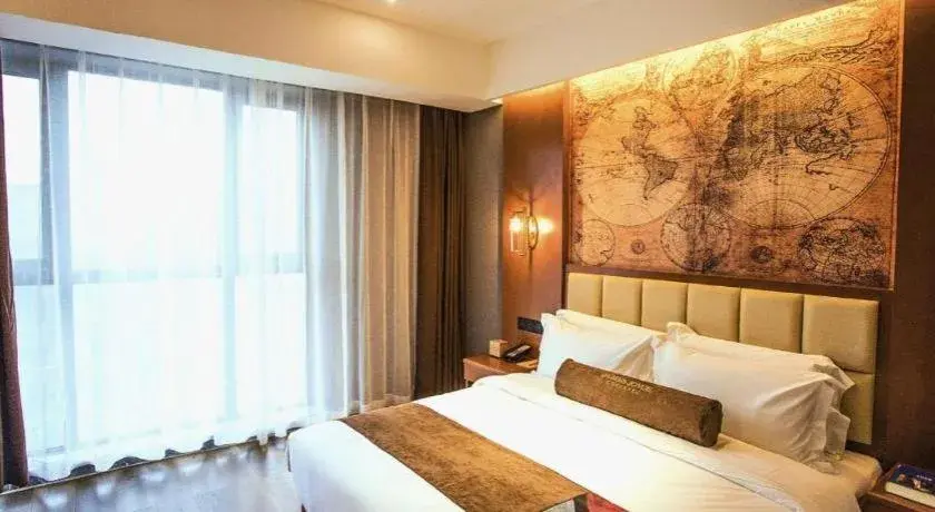 Bed in James Joyce Coffetel Xinyang Municipal Government Railway Station Bed in James Joyce Coffetel Xinyang Municipal Government Railway Station