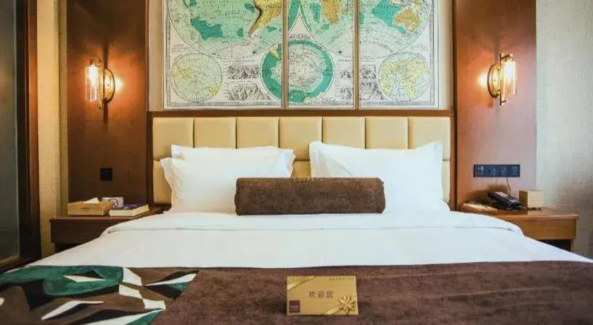 Bed in James Joyce Coffetel Xinyang Municipal Government Railway Station Bed in James Joyce Coffetel Xinyang Municipal Government Railway Station