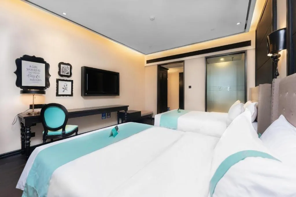 Bed in Xana Hotelle Guangzhou Luogang Science City Huangpi Metro Station