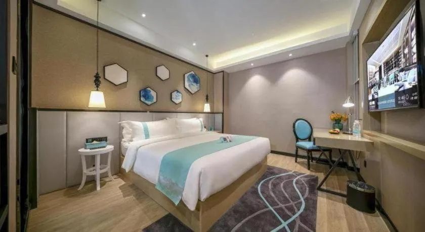 Bed in Xana Lite Hotelle Yan'an Baota Mountain