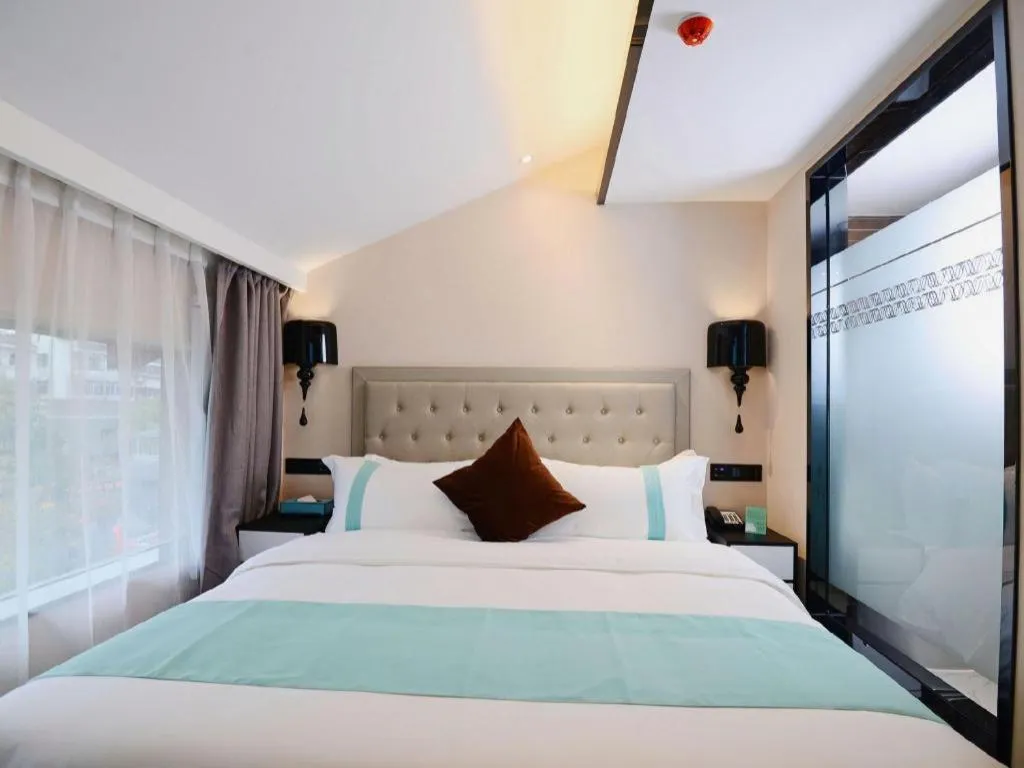 Bed in Xana Hotelle Xi'an Zhonglou, Huimin Street Metro Station