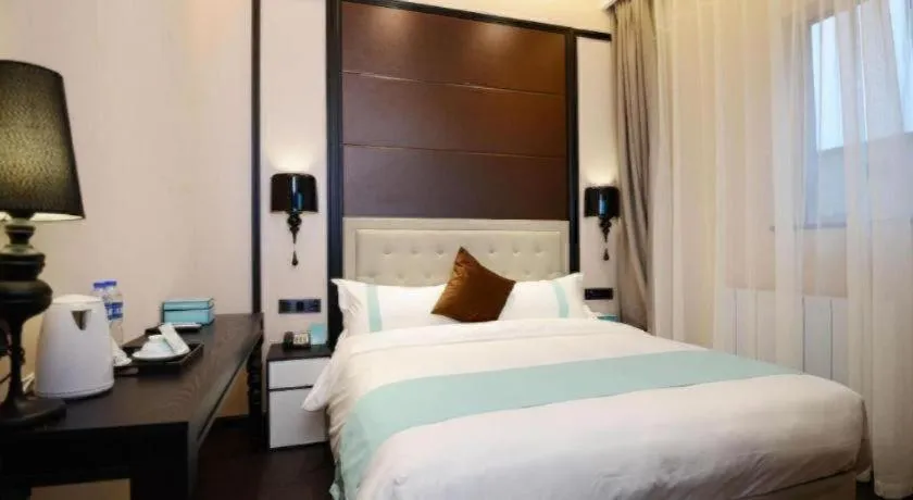 Bed in Xana Hotelle Xi'an Zhonglou, Huimin Street Metro Station
