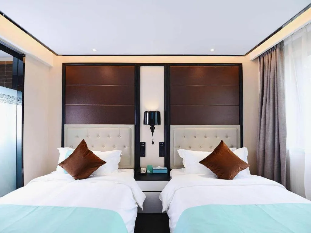 Bed in Xana Hotelle Xi'an Zhonglou, Huimin Street Metro Station