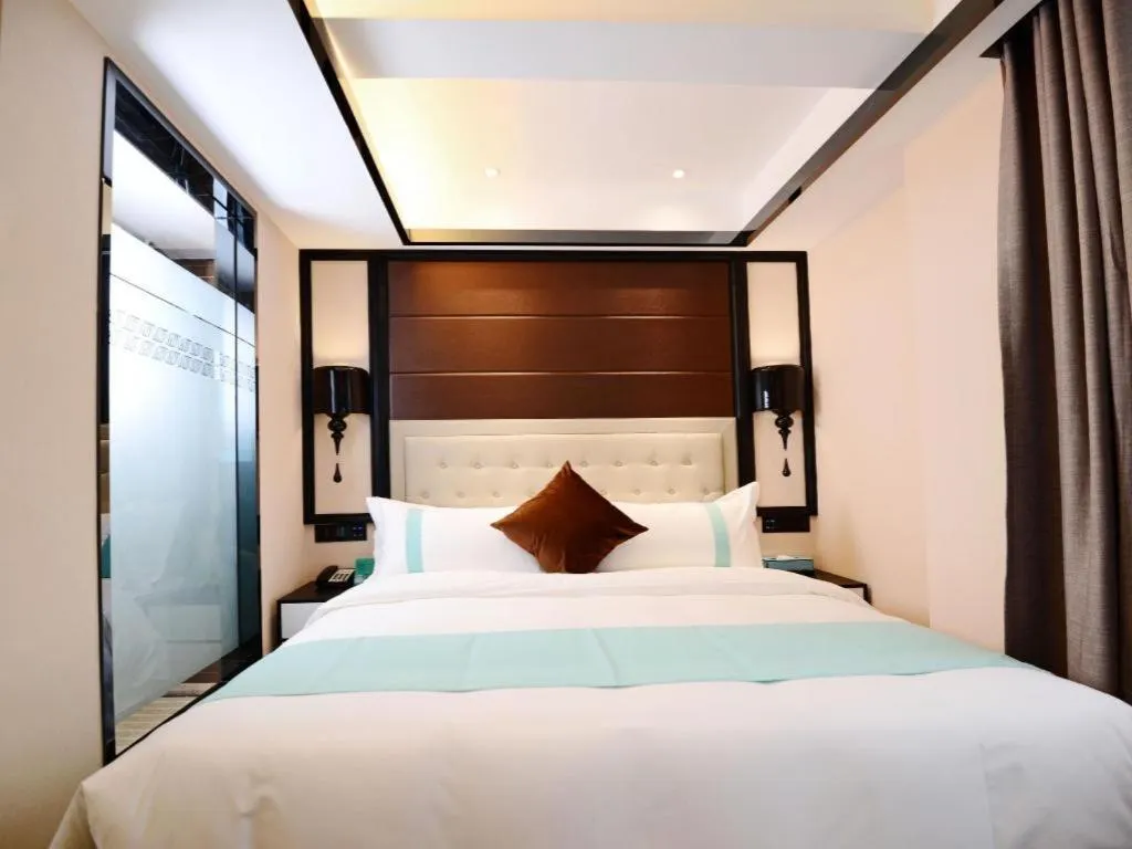 Bed in Xana Hotelle Xi'an Zhonglou, Huimin Street Metro Station