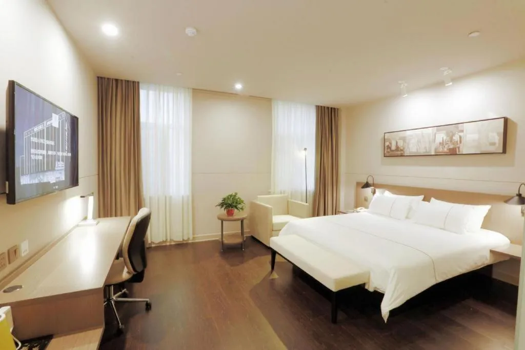 Bed in Jinjiang Inn Select Heze Wanxiang Plaza Guiling Road