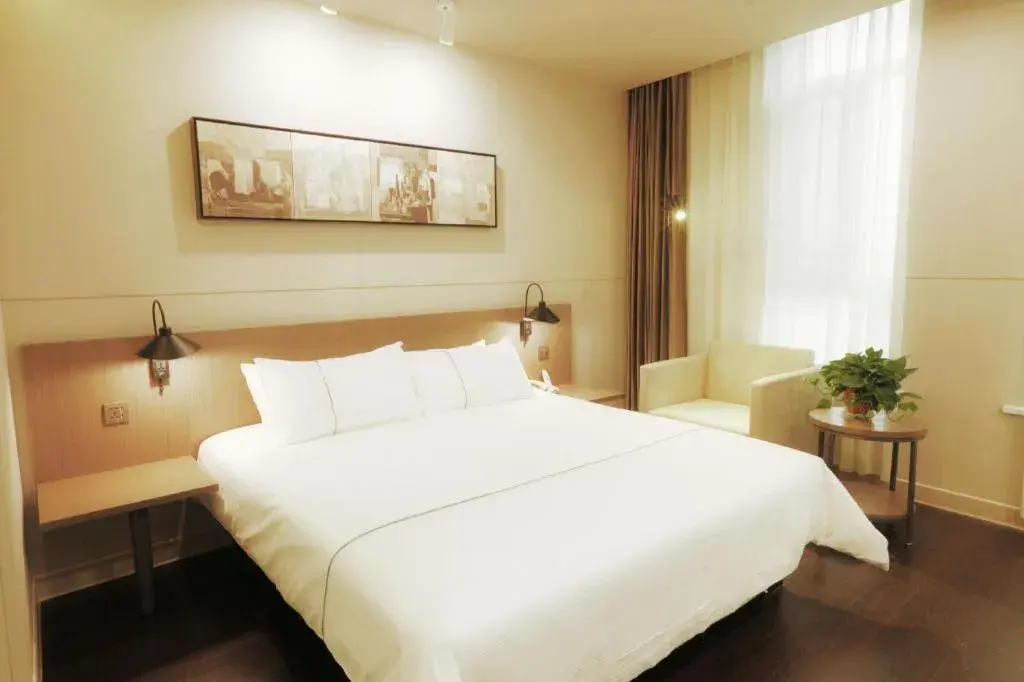 Bed in Jinjiang Inn Select Heze Wanxiang Plaza Guiling Road Bed in Jinjiang Inn Select Heze Wanxiang Plaza Guiling Road