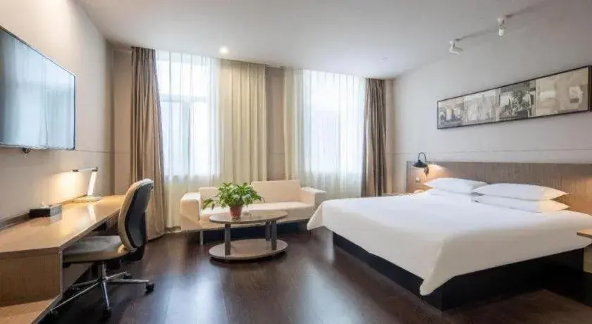 Bed in Jinjiang Inn Select Heze Wanxiang Plaza Guiling Road Bed in Jinjiang Inn Select Heze Wanxiang Plaza Guiling Road