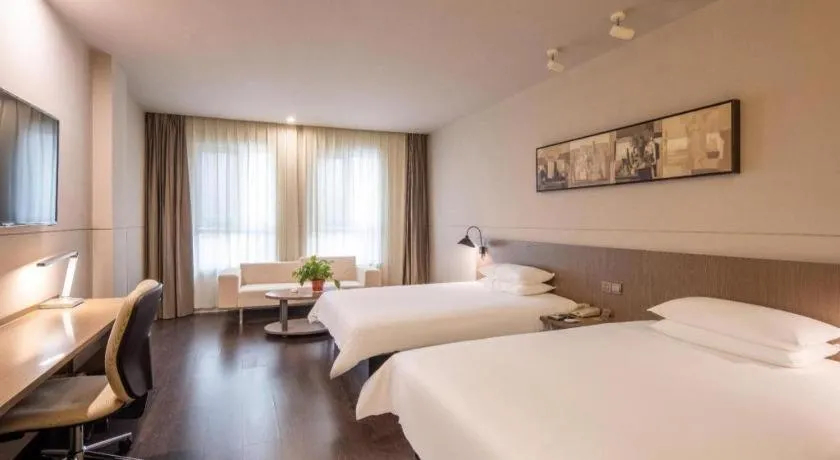 Bed in Jinjiang Inn Select Heze Wanxiang Plaza Guiling Road