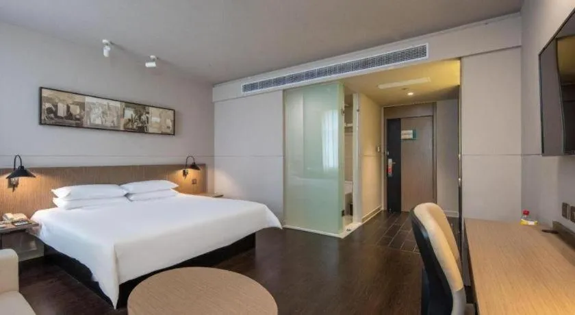 Bed in Jinjiang Inn Select Heze Wanxiang Plaza Guiling Road