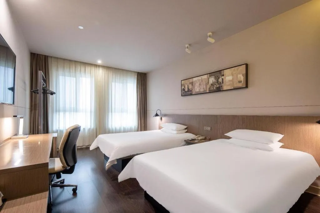 Bed in Jinjiang Inn Select Heze Wanxiang Plaza Guiling Road