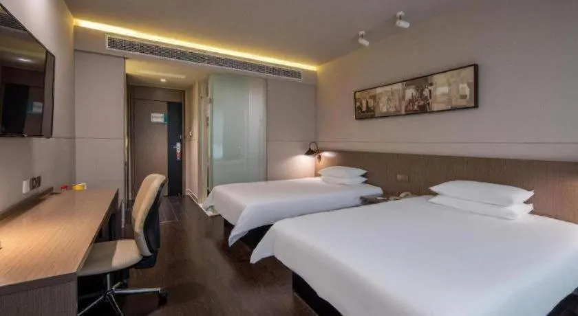 Bed in Jinjiang Inn Select Heze Wanxiang Plaza Guiling Road
