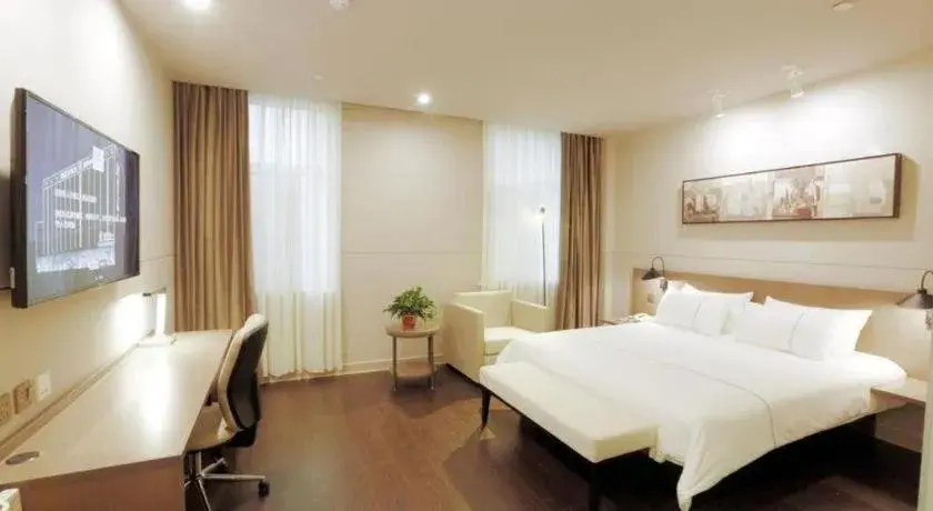 Bed in Jinjiang Inn Select Heze Wanxiang Plaza Guiling Road Bed in Jinjiang Inn Select Heze Wanxiang Plaza Guiling Road