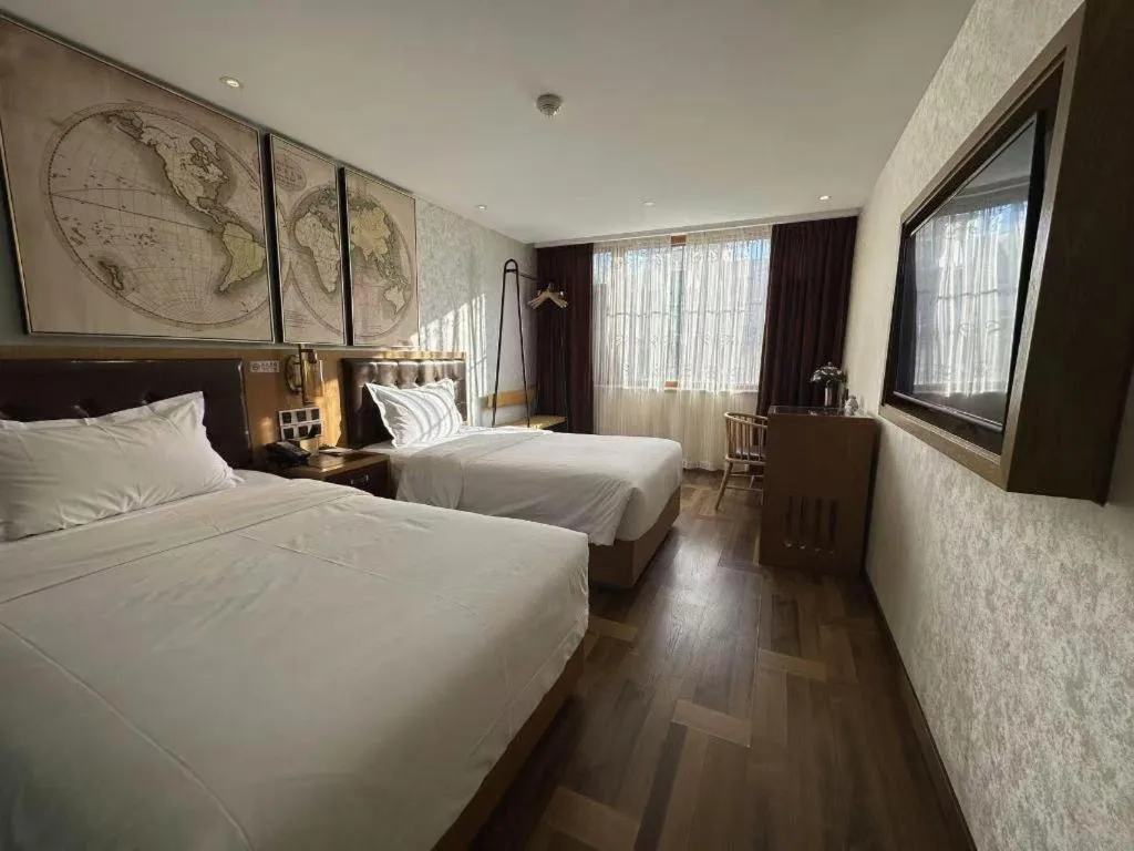 Bed in James Joyce Coffetel Beijing Tongzhou Guoyuan Metro Station