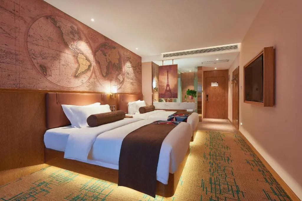 Bed in James Joyce Coffetel Beijing Tongzhou Guoyuan Metro Station