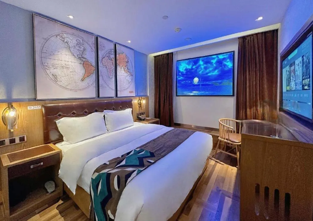 Bed in James Joyce Coffetel Beijing Tongzhou Guoyuan Metro Station