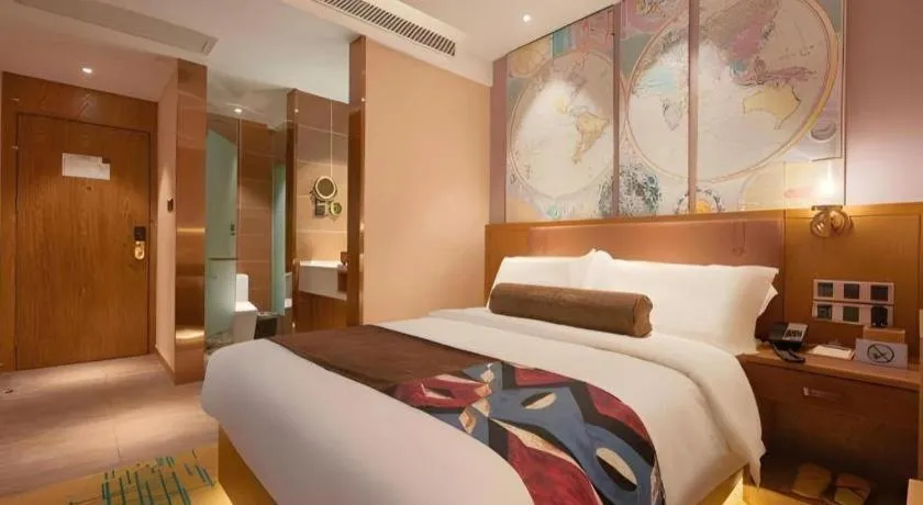 Bed in James Joyce Coffetel Beijing Tongzhou Guoyuan Metro Station