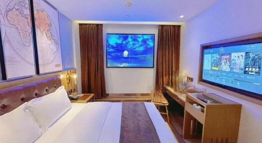 Bed in James Joyce Coffetel Beijing Tongzhou Guoyuan Metro Station