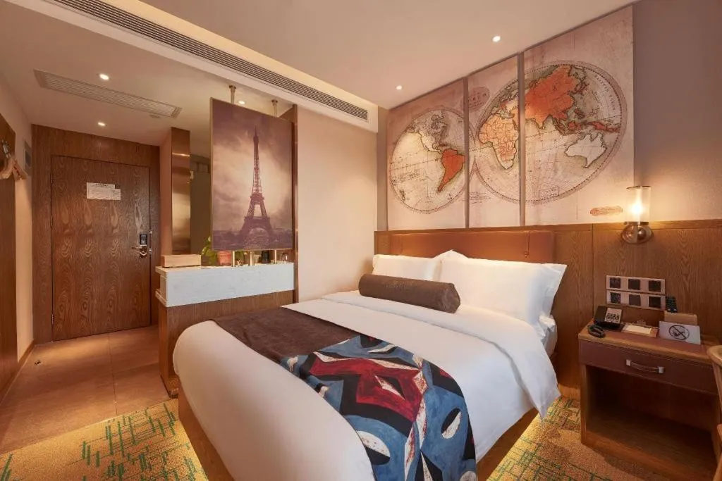 Bed in James Joyce Coffetel Beijing Tongzhou Guoyuan Metro Station