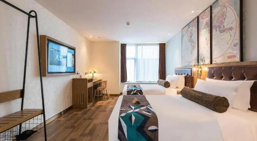 Bed in James Joyce Coffetel Beijing Tongzhou Guoyuan Metro Station