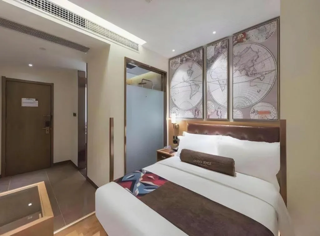 Bed in James Joyce Coffetel Beijing Tongzhou Guoyuan Metro Station