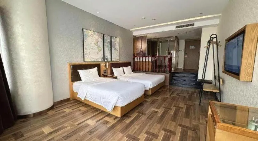 Bed in James Joyce Coffetel Beijing Tongzhou Guoyuan Metro Station