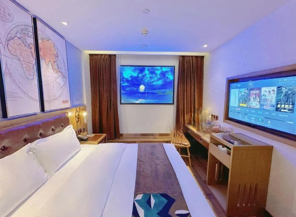 Bed in James Joyce Coffetel Beijing Tongzhou Guoyuan Metro Station