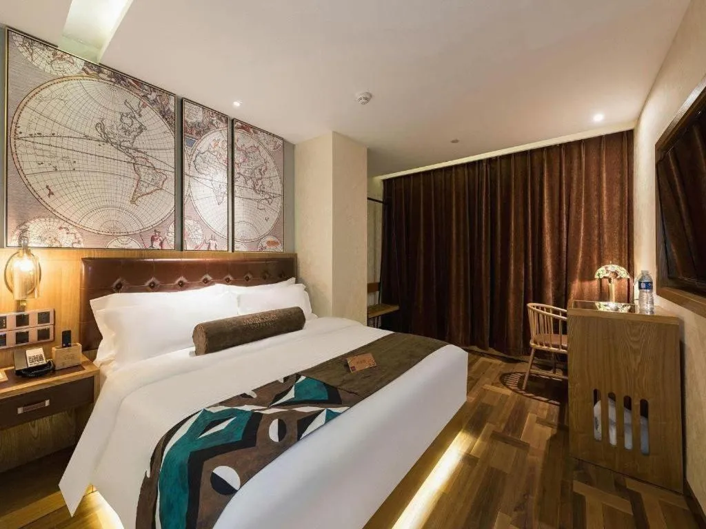 Bed in James Joyce Coffetel Beijing Tongzhou Guoyuan Metro Station