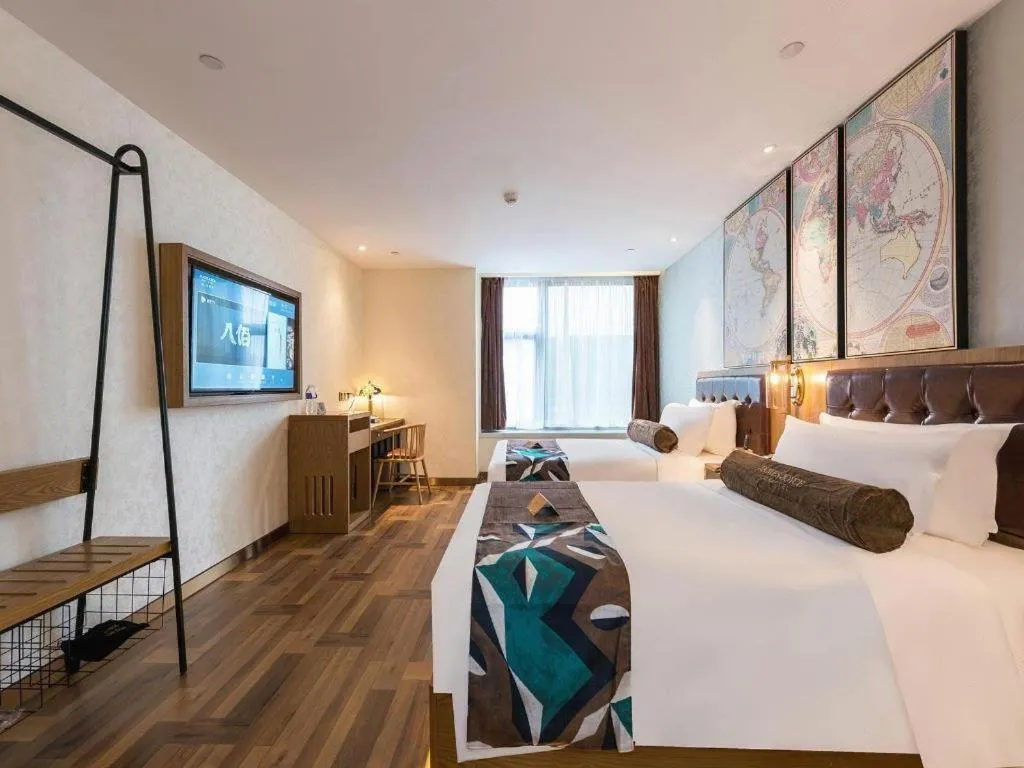 Bed in James Joyce Coffetel Beijing Tongzhou Guoyuan Metro Station