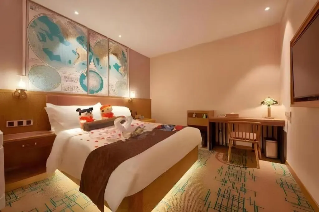 Bed in James Joyce Coffetel Beijing Tongzhou Guoyuan Metro Station