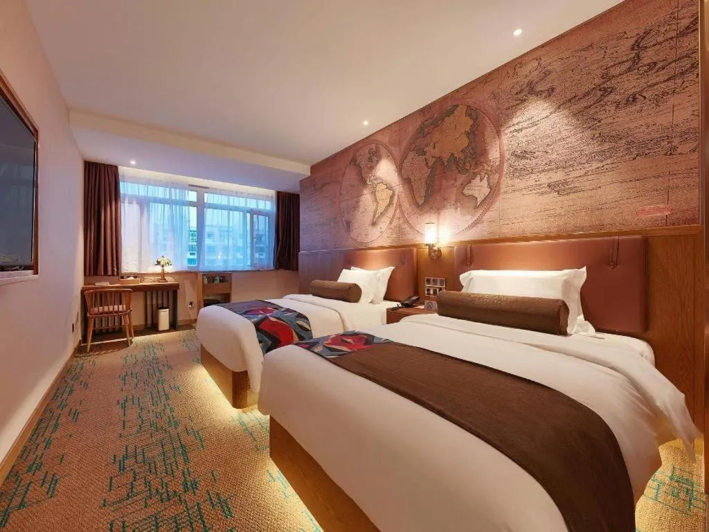 Bed in James Joyce Coffetel Beijing Tongzhou Guoyuan Metro Station