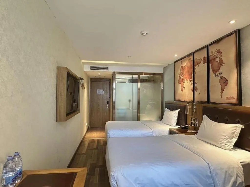 Bed in James Joyce Coffetel Beijing Tongzhou Guoyuan Metro Station