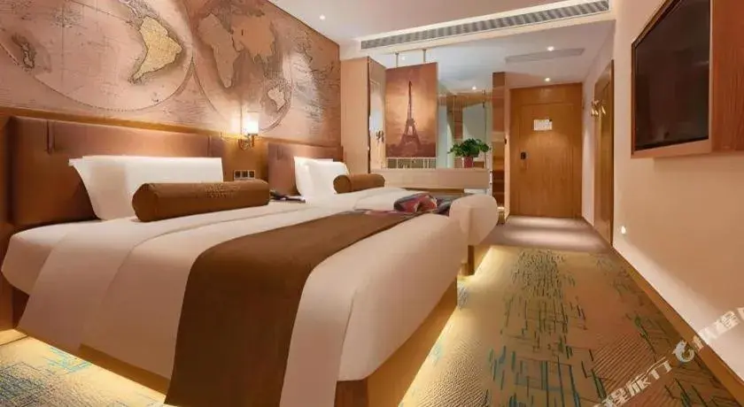 Bed in James Joyce Coffetel Beijing Tongzhou Guoyuan Metro Station Bed in James Joyce Coffetel Beijing Tongzhou Guoyuan Metro Station