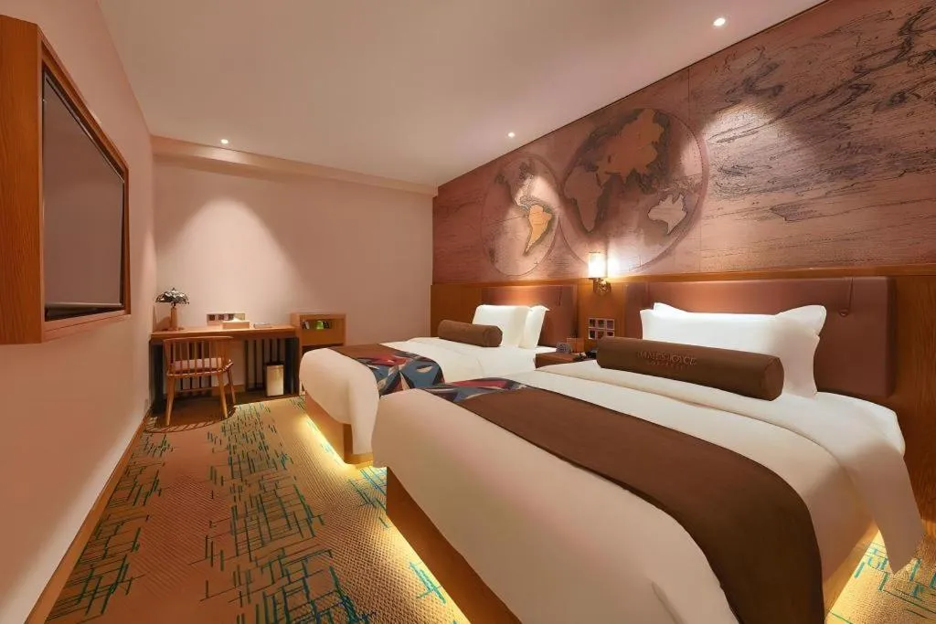 Bed in James Joyce Coffetel Beijing Tongzhou Guoyuan Metro Station