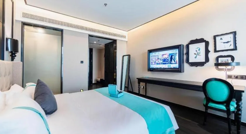 Bed in Xana Hotelle Binzhou Yangxin